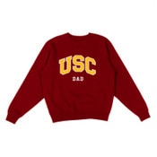 USC Trojans Heritage Cardinal Arch Over Dad Tackle Twill Sweatshirt